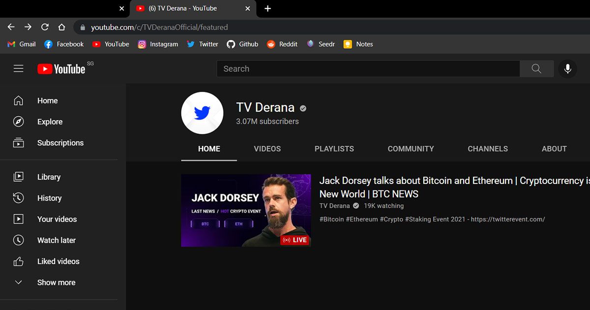 tv-derana-youtube-channel-hacked