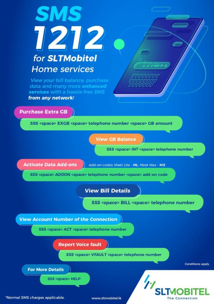 SLT Mobitel SMS Codes 