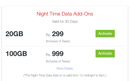 Night Time Data Add-Ons
