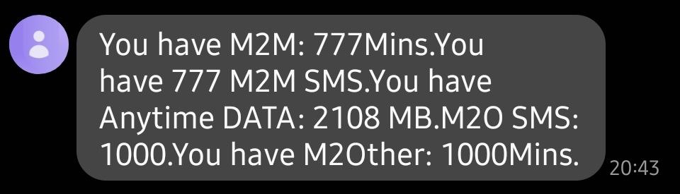 Mobitel 477 Any net 1000 min package