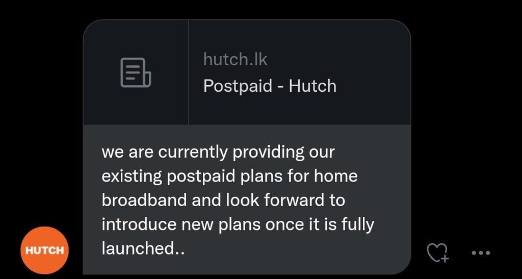 Hutch Home Broadband Package