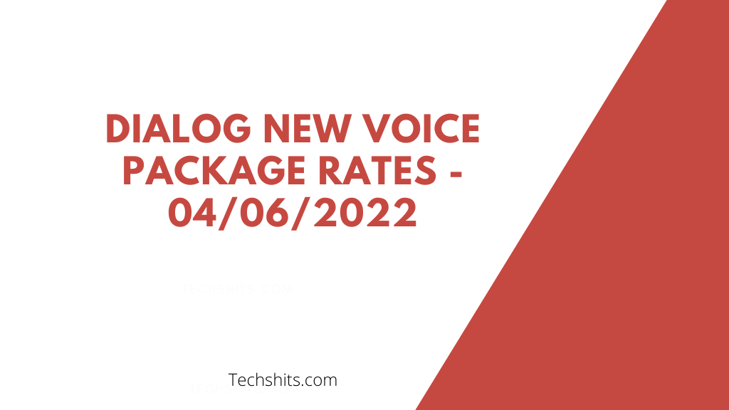 Dialog New Voice Package Rates