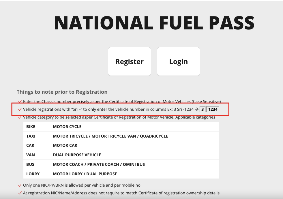 vehicle number and chassis number mismatch