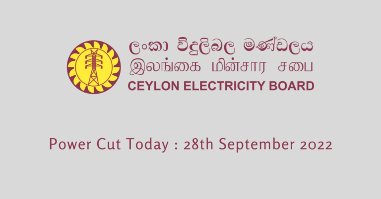 Power Cut Today 28th September 2022