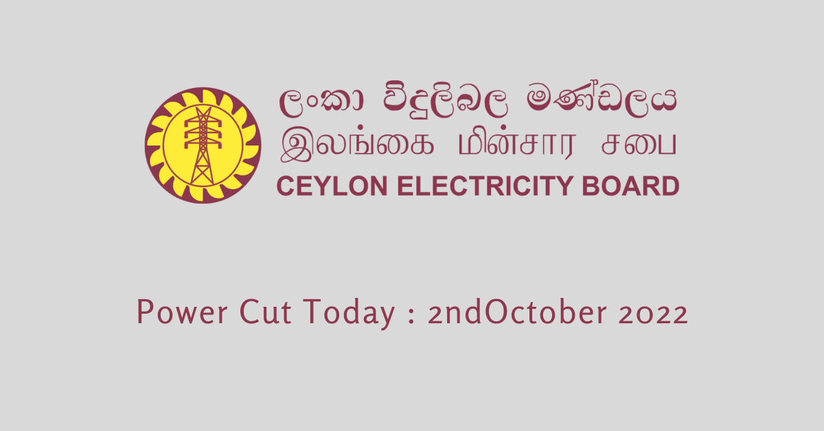 Power Cut Today 2nd October 2022