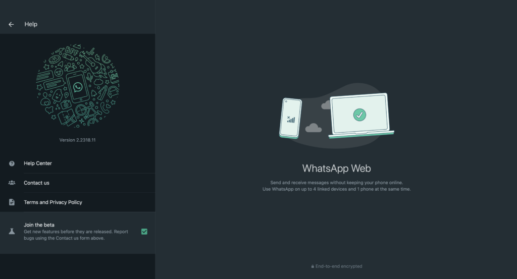 Whatsapp Web Client Beta Program