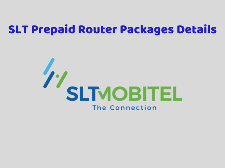 SLT Prepaid Router Packages Details